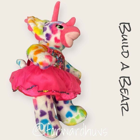 Build a Bear Tie-Dye Triceratops Bear In Dress - Picture 3 of 8